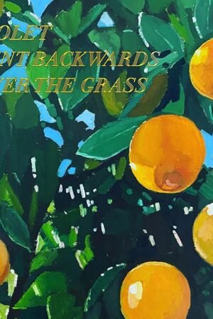 violet bent backwards over the grass